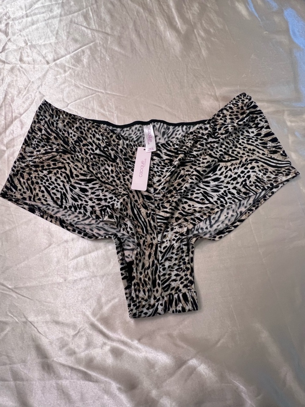 NWT Cacique Leopard-Print 2-piece Lingerie Set Chemise and Panties Sz 14 16 XL - Picture 6 of 7